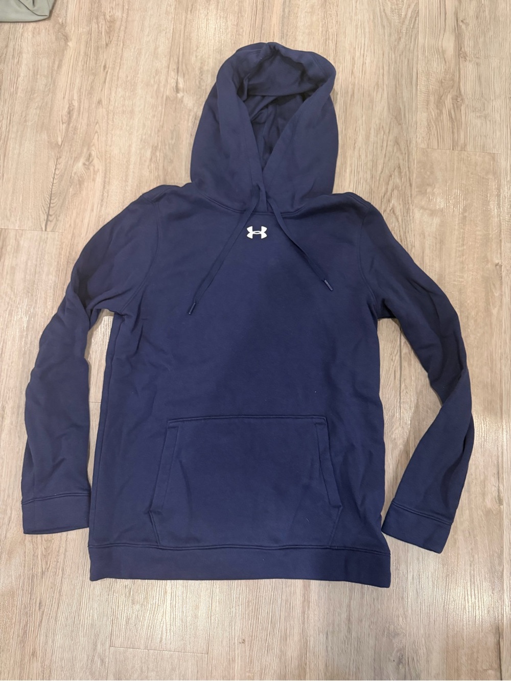 Men’s Under Armour Hustle Fleece Hoodie - Navy - Size Medium